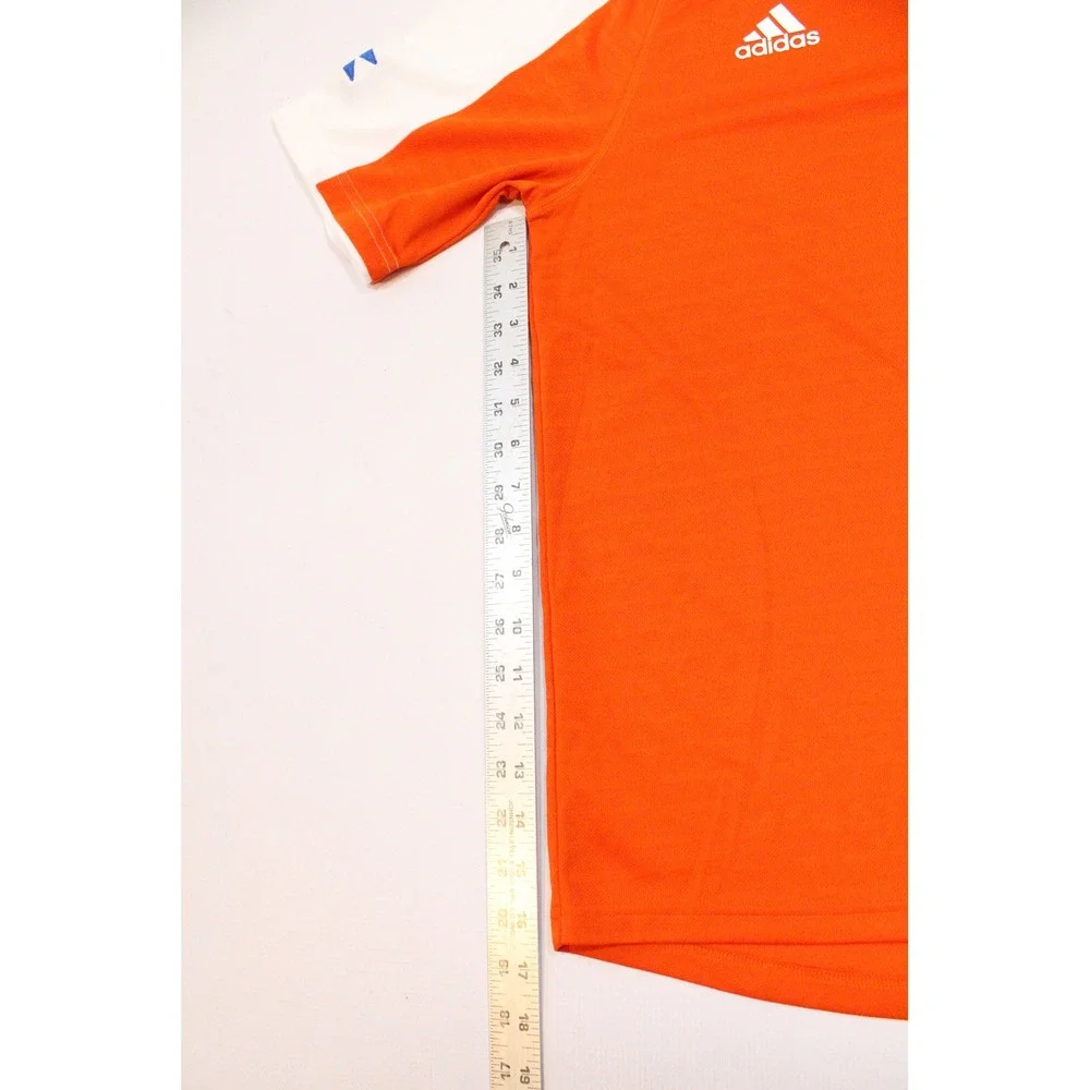 Adidas CGA Coast Guard Academy Climalite Polo Shirt Mens Medium Orange White